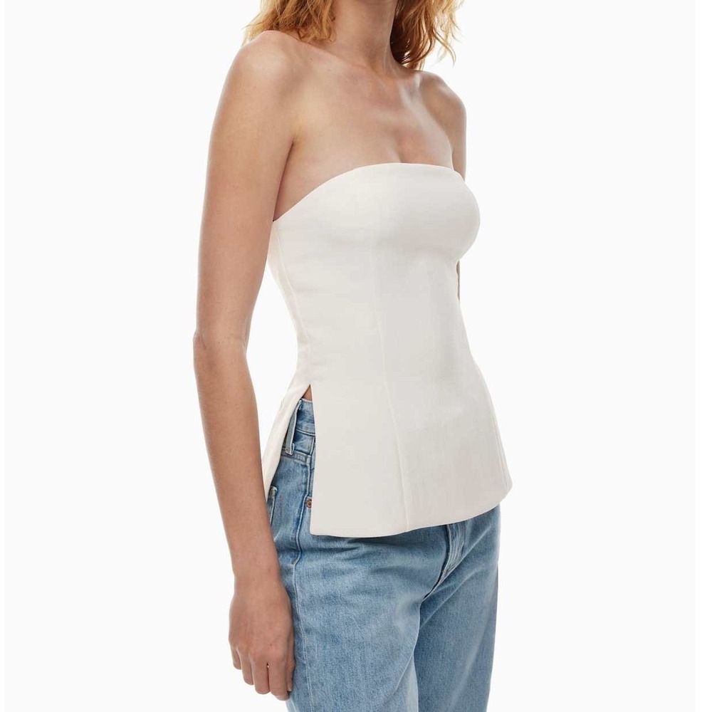 Wilfred Strapless Cream Structured Corset Top